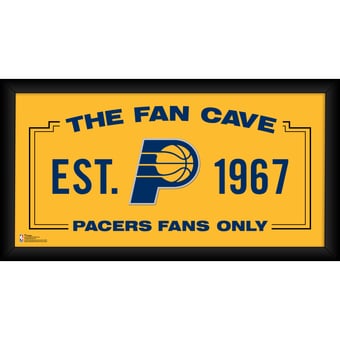 Indiana Pacers Framed 10" x 20" Fan Cave Collage