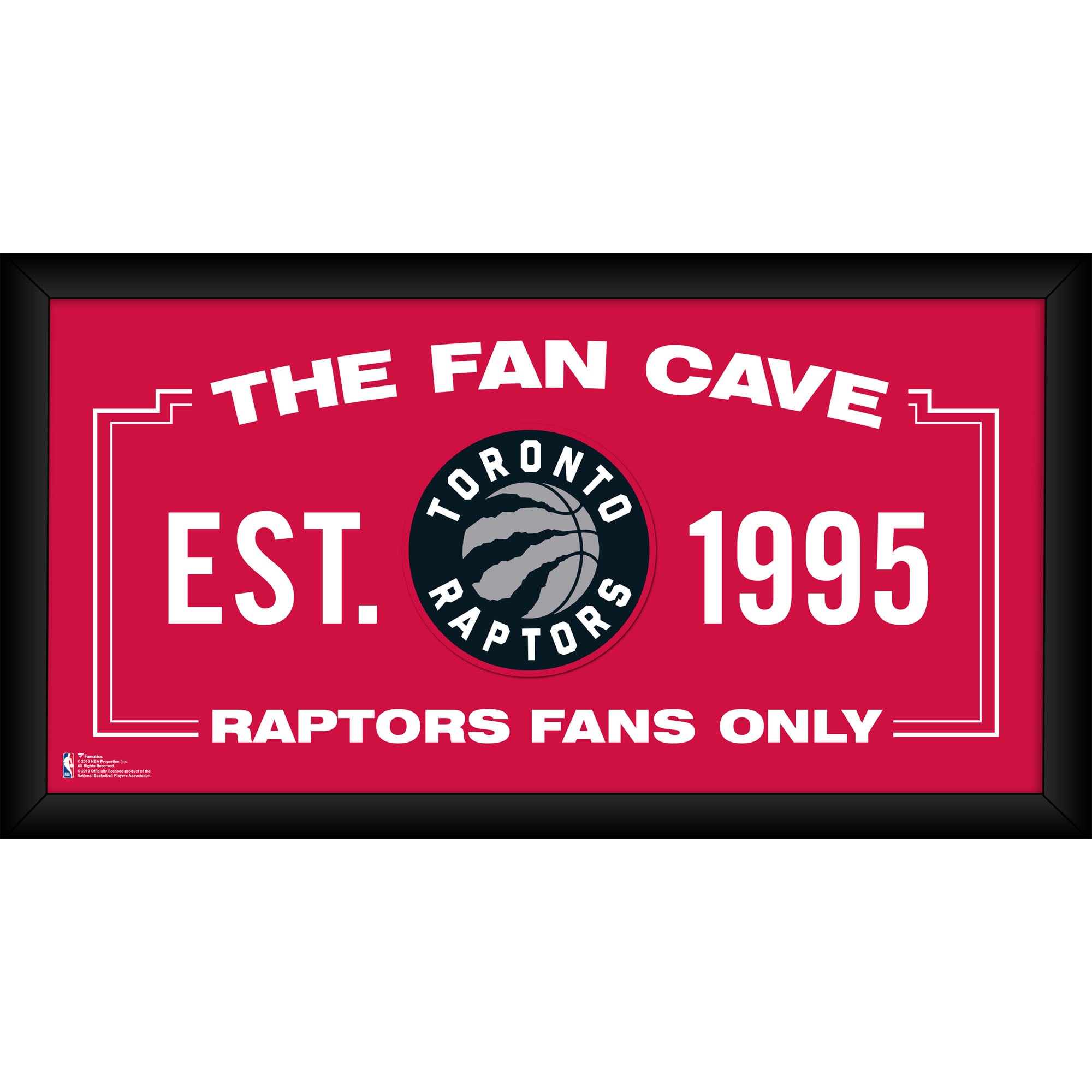 Toronto Raptors Framed 10" x 20" Fan Cave Collage