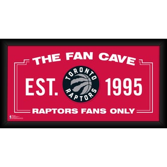 Toronto Raptors Framed 10" x 20" Fan Cave Collage