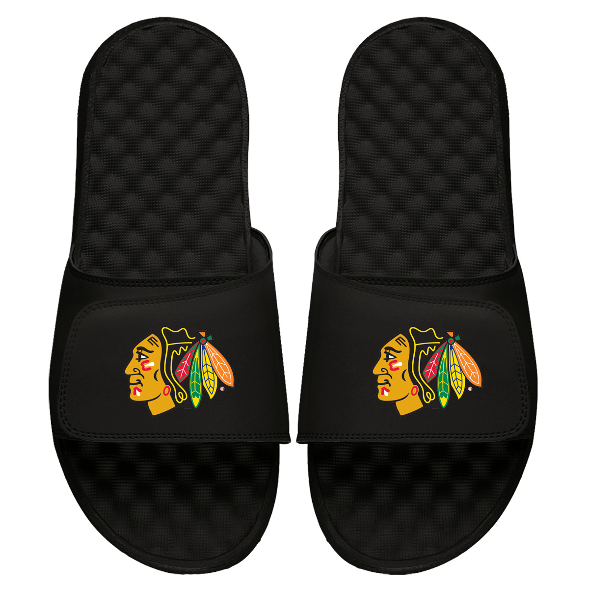 Youth ISlide Black Chicago Blackhawks Primary Logo Slide Sandals Youth ISlide Black Chicago Blackhawks Primary Logo Slide Sandals