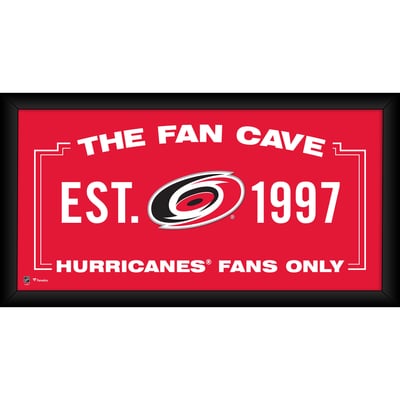 Carolina Hurricanes Framed 10" x 20" Fan Cave Collage