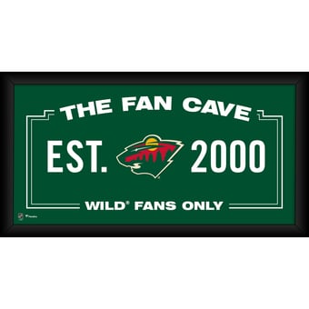 Minnesota Wild Framed 10" x 20" Fan Cave Collage