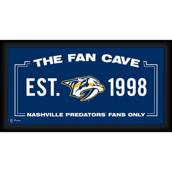 Nashville Predators Framed 10" x 20" Fan Cave Collage