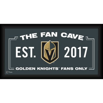 Vegas Golden Knights Framed 10" x 20" Fan Cave Collage