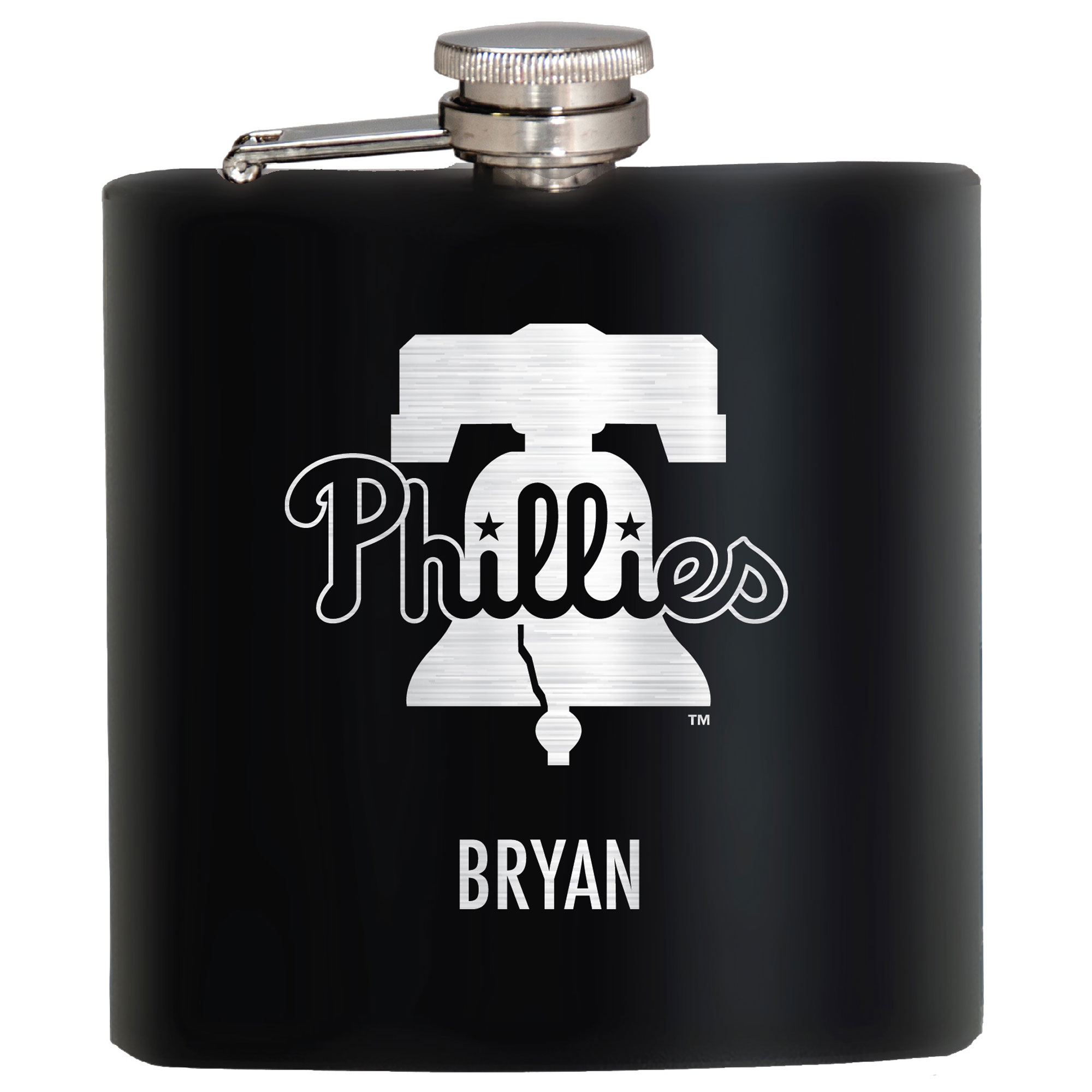 Black Philadelphia Phillies 6oz. Personalized Stealth Hip Flask