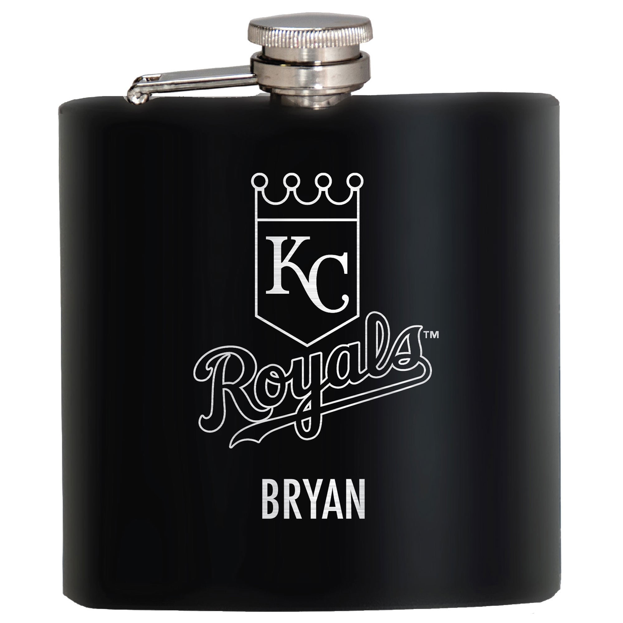 Black Kansas City Royals 6oz. Personalized Stealth Hip Flask