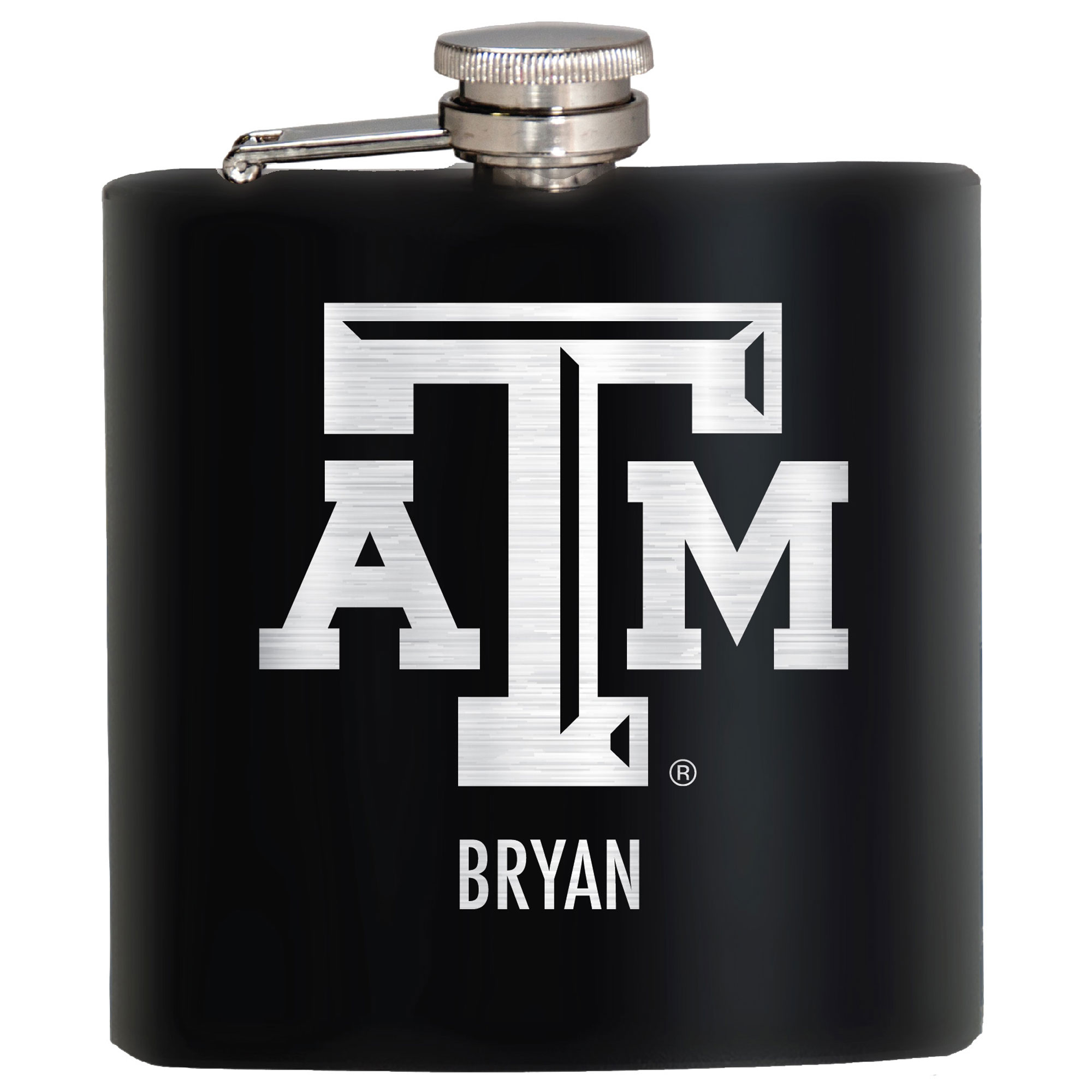 Black Texas A&M Aggies 6oz. Personalized Stealth Hip Flask