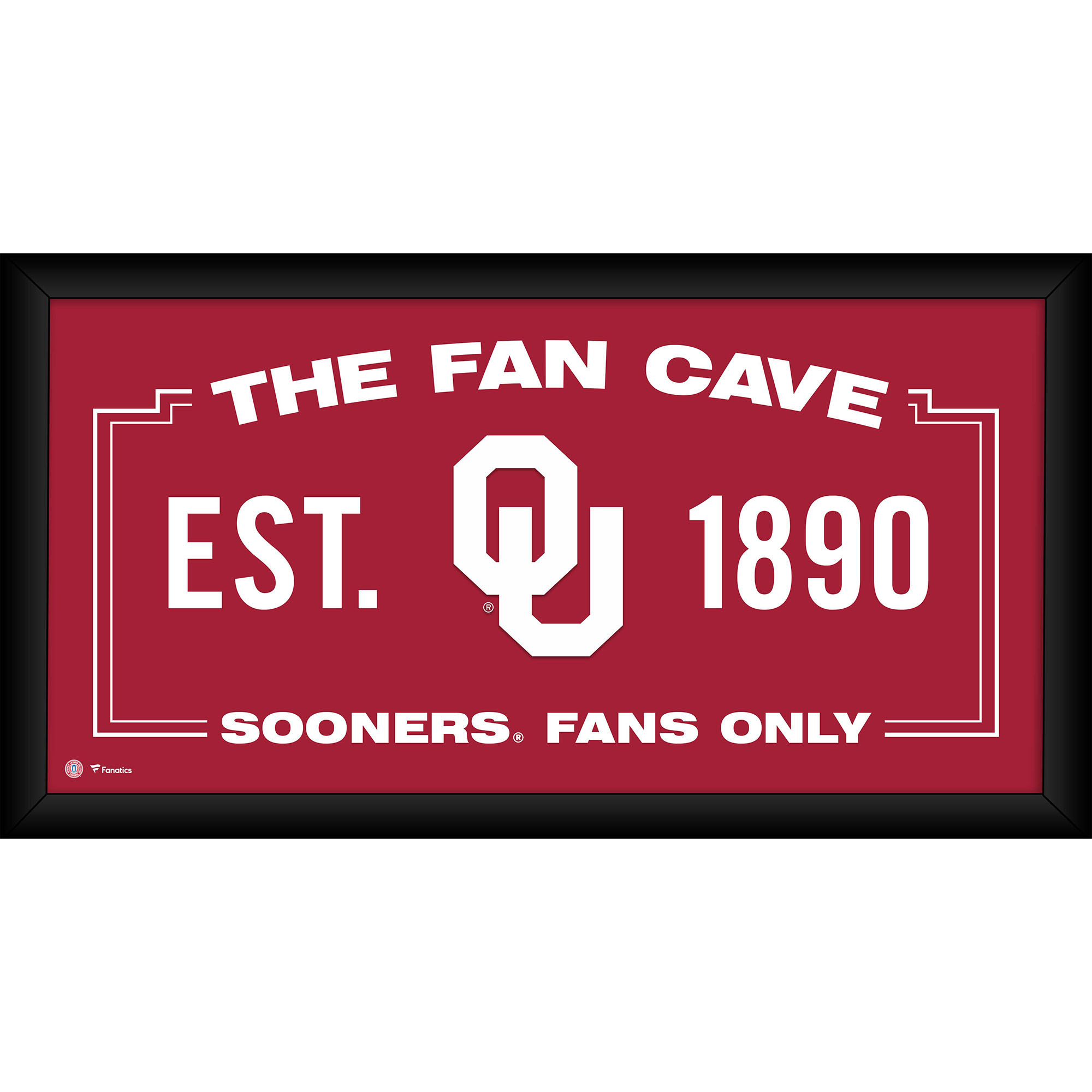 Oklahoma Sooners Framed 10" x 20" Fan Cave Collage