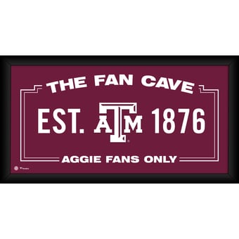 Texas A&M Aggies Framed 10" x 20" Fan Cave Collage
