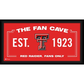 Texas Tech Raiders Framed 10" x 20" Fan Cave Collage