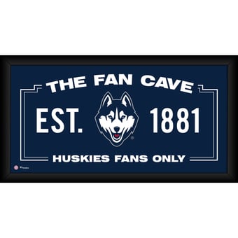 UConn Huskies Framed 10" x 20" Fan Cave Collage
