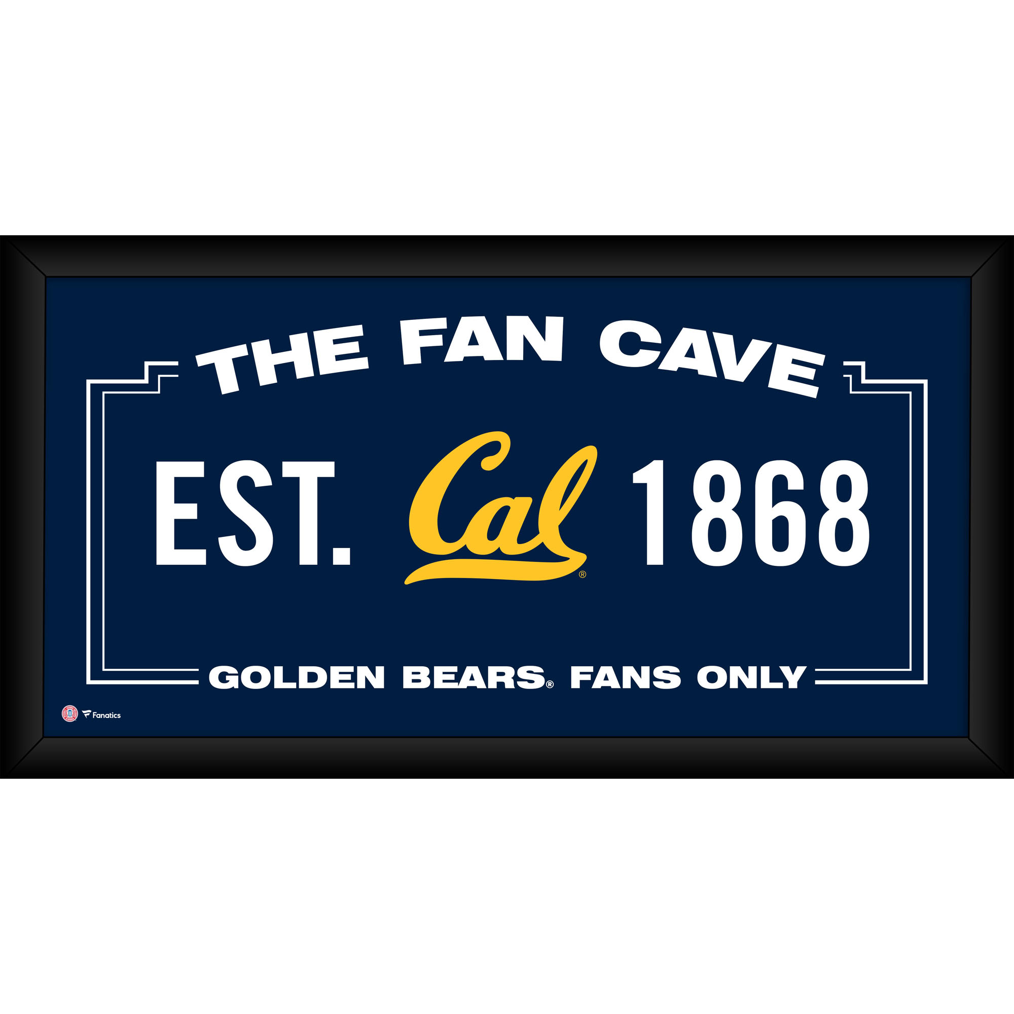 Cal Bears Framed 10" x 20" Fan Cave Collage