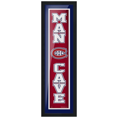 Montreal Canadiens 6'' x 22'' Man Cave Framed - Artwork