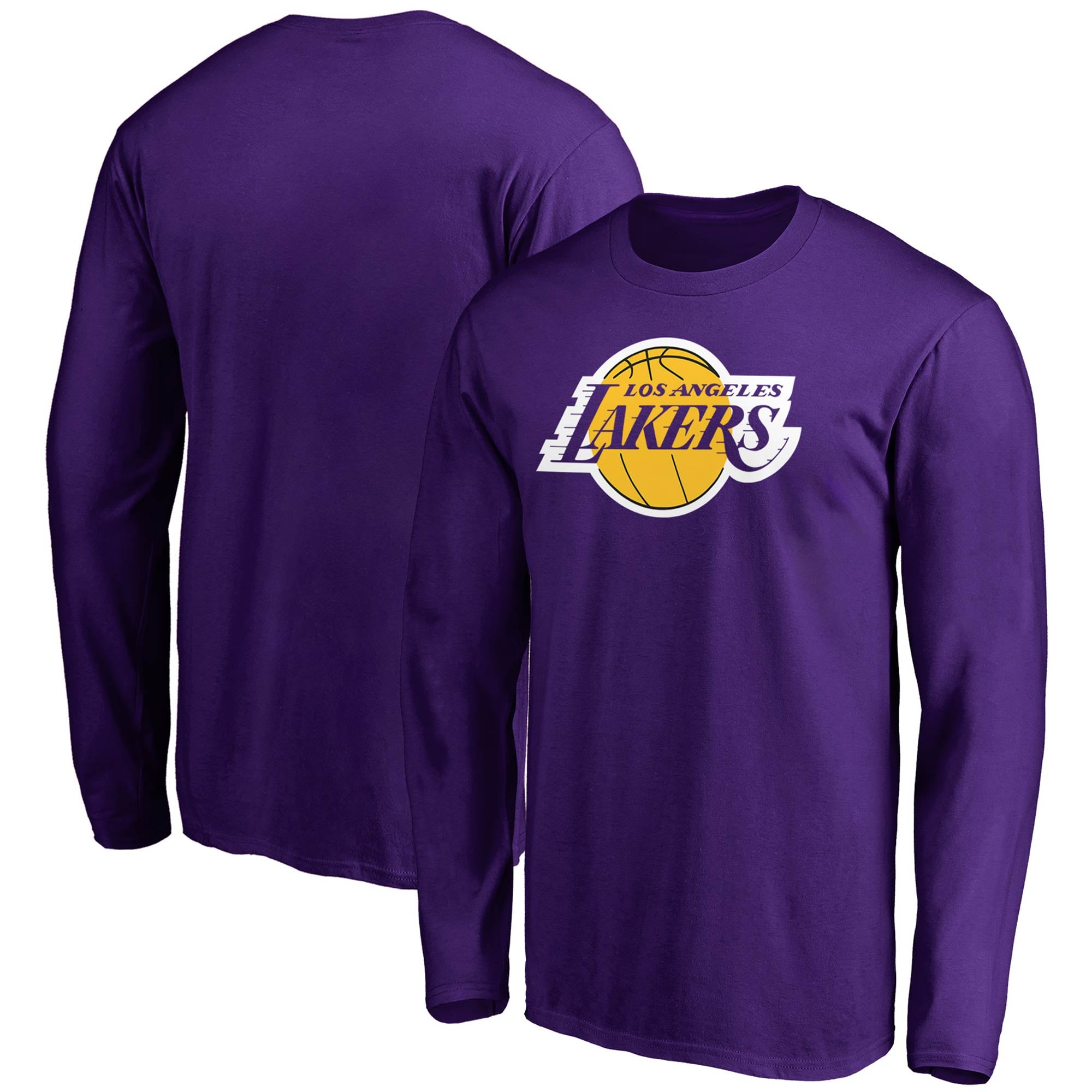 Men's Fanatics Purple Los Angeles Lakers Team Primary Logo Long Sleeve T-Shirt
