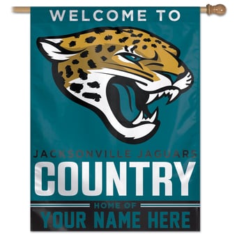 WinCraft Jacksonville Jaguars Personalized 27'' x 37'' Single-Sided Vertical Banner