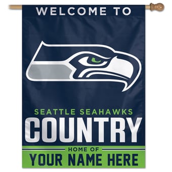 WinCraft Seattle Seahawks Personalized 27'' x 37'' Single-Sided Vertical Banner