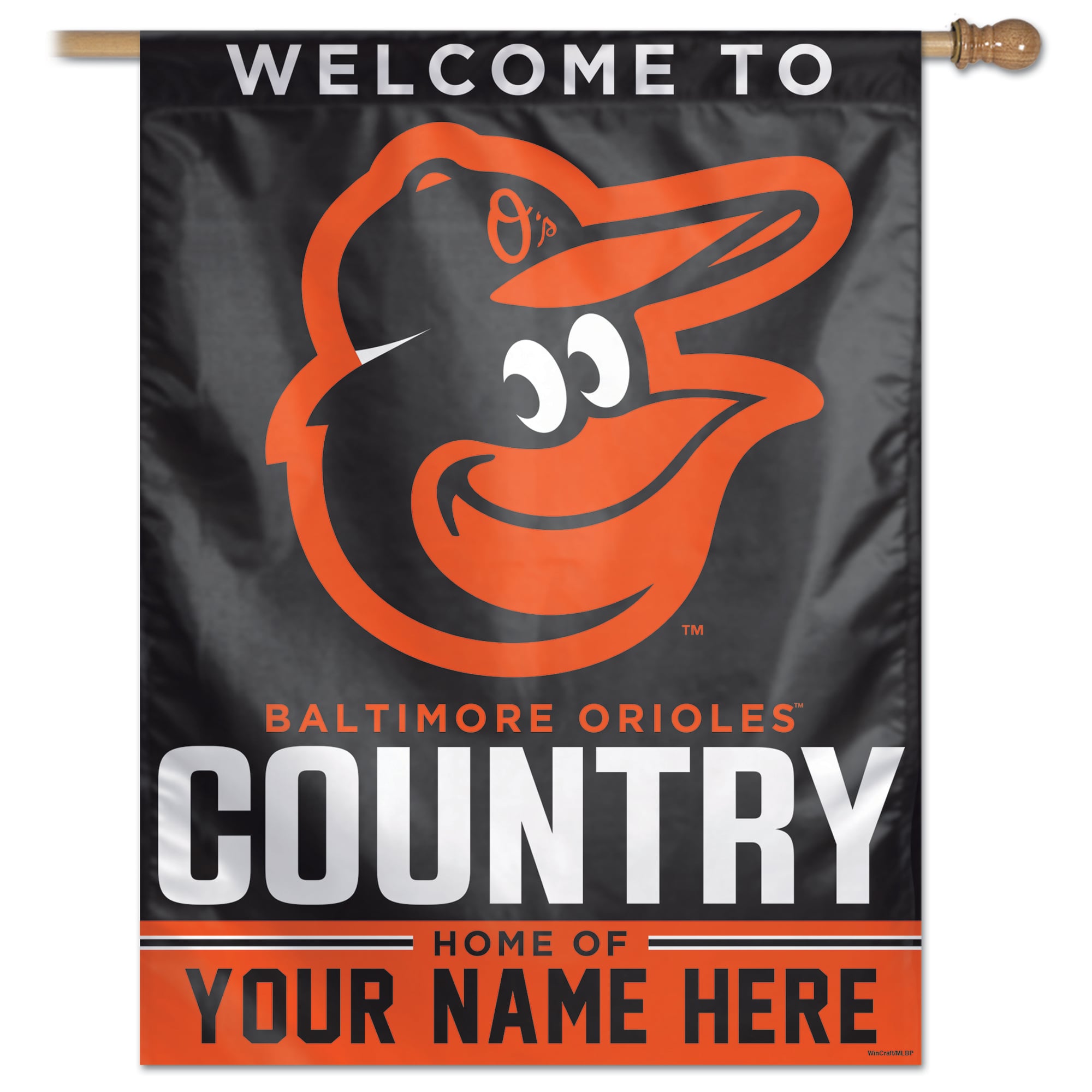 WinCraft Baltimore Orioles Personalized 27'' x 37'' Single-Sided Vertical Banner