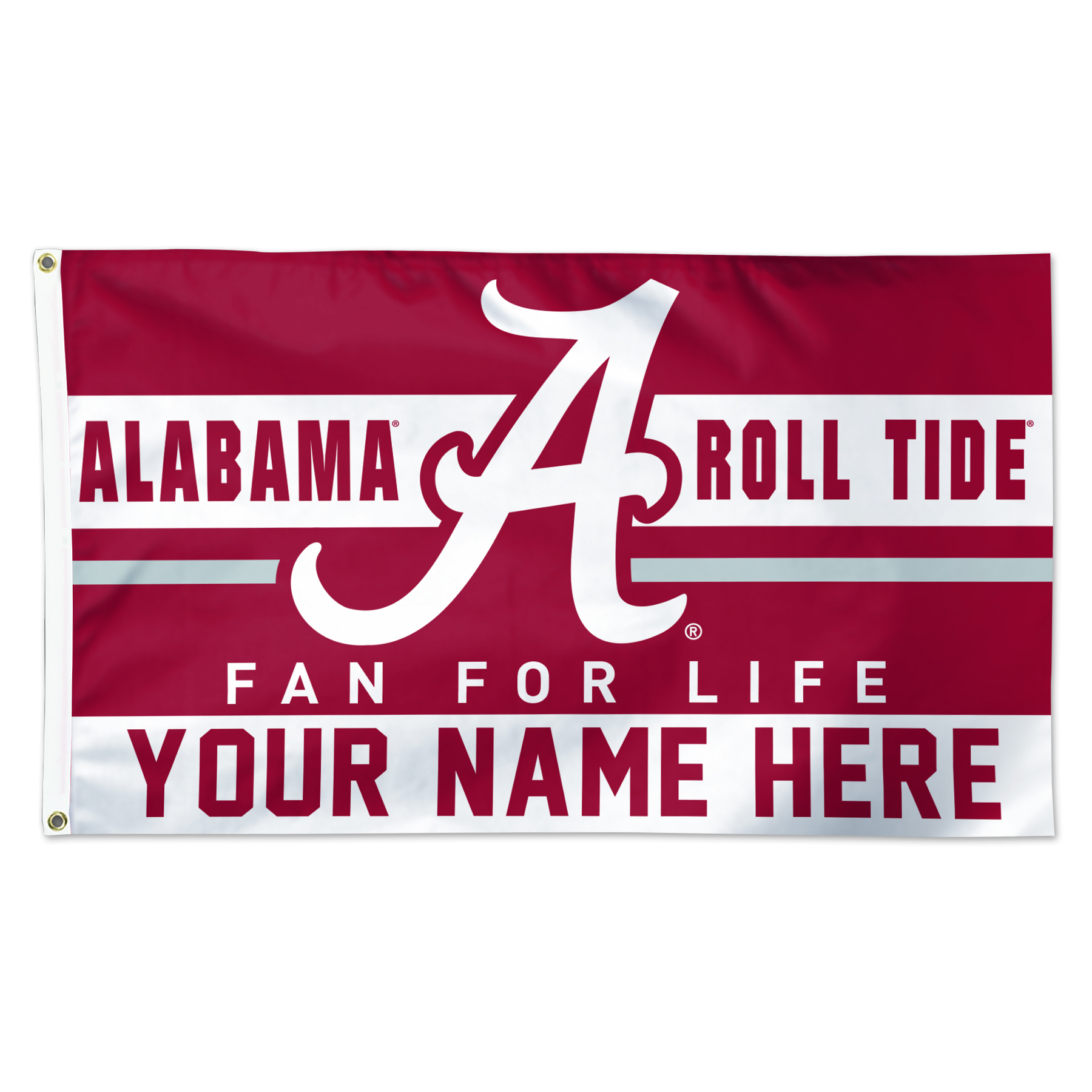 WinCraft Alabama Crimson Tide Personalized 3' x 5' One-Sided Deluxe Flag