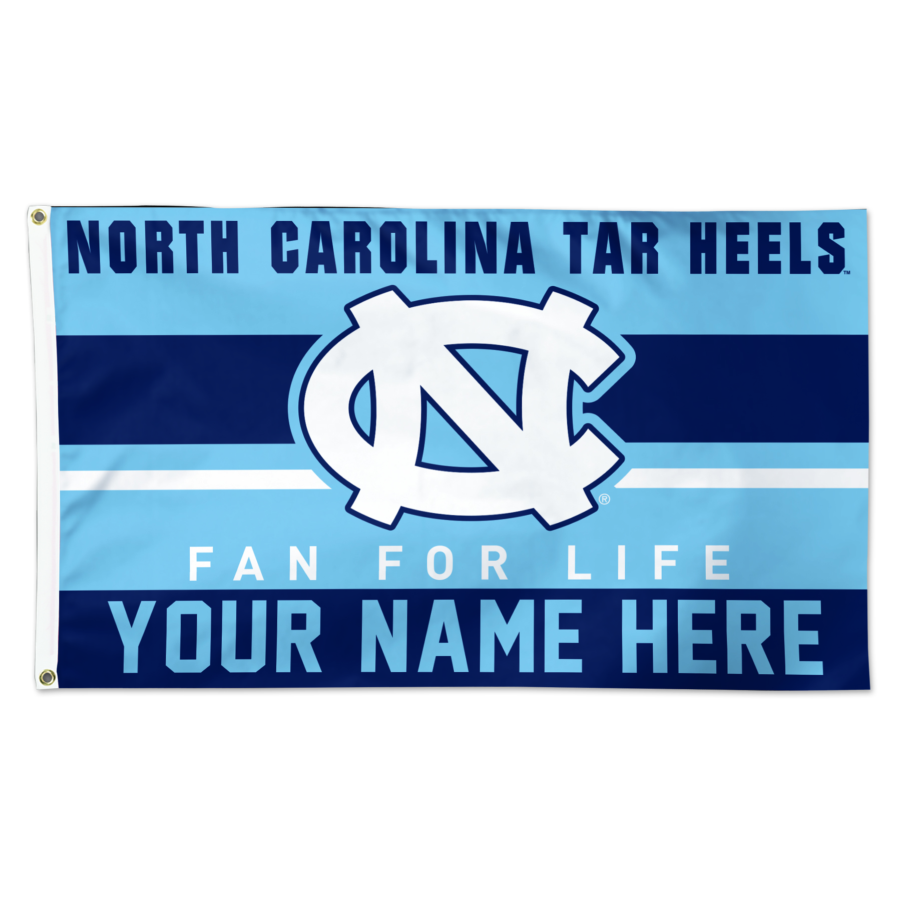 WinCraft North Carolina Tar Heels Personalized 3' x 5' One-Sided Deluxe Flag