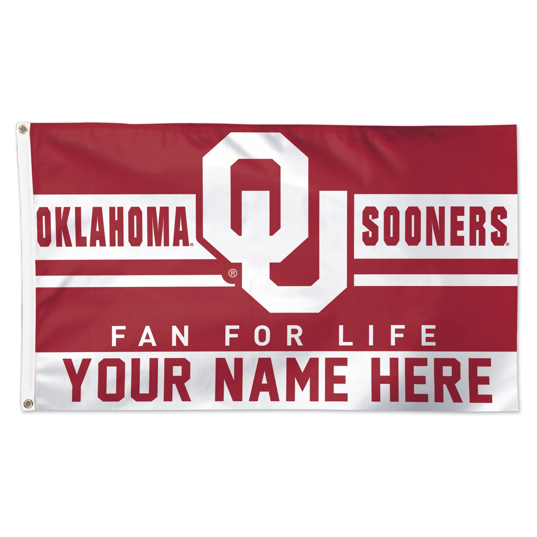 WinCraft Oklahoma Sooners Personalized 3' x 5' One-Sided Deluxe Flag