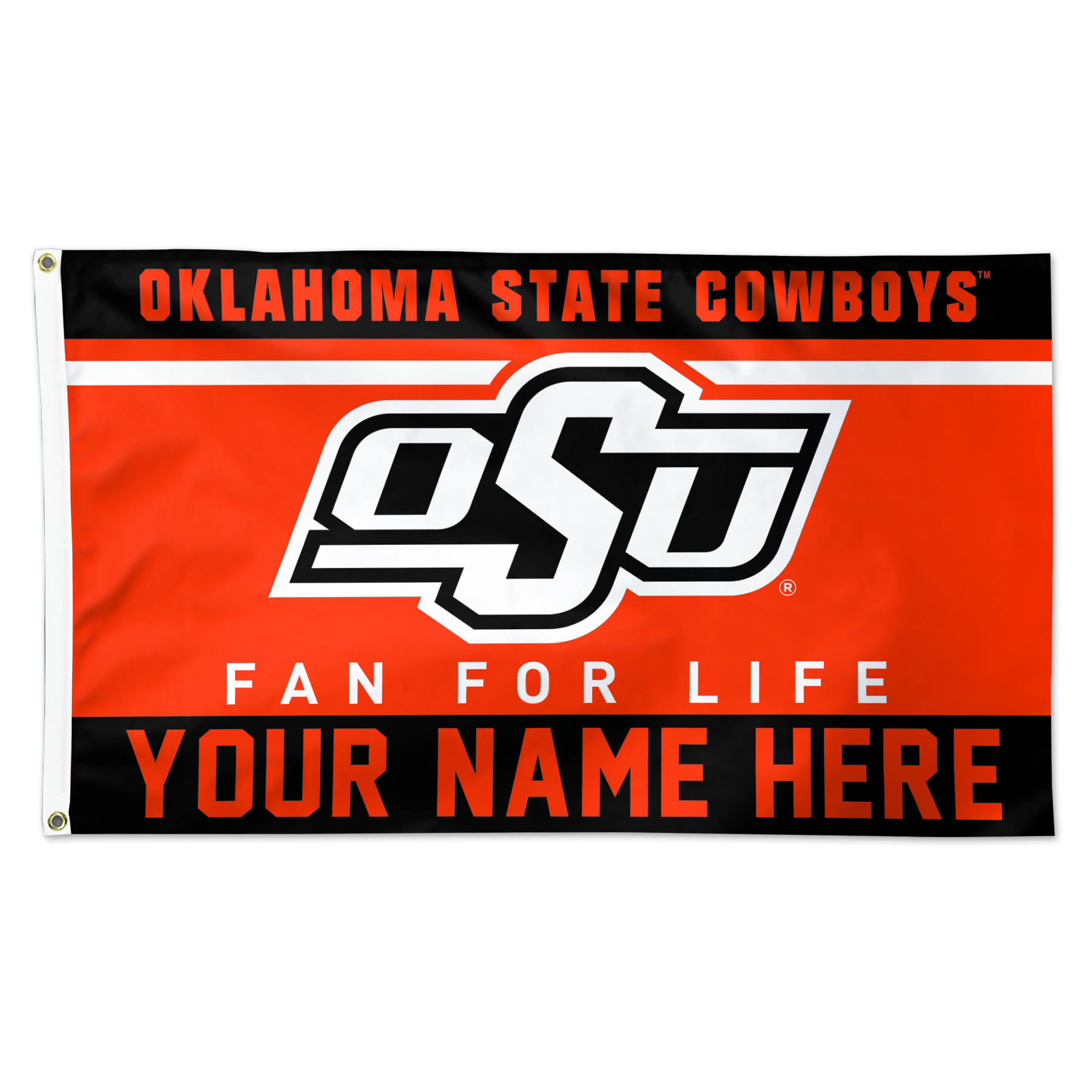 WinCraft Oklahoma State Cowboys Personalized 3' x 5' One-Sided Deluxe Flag
