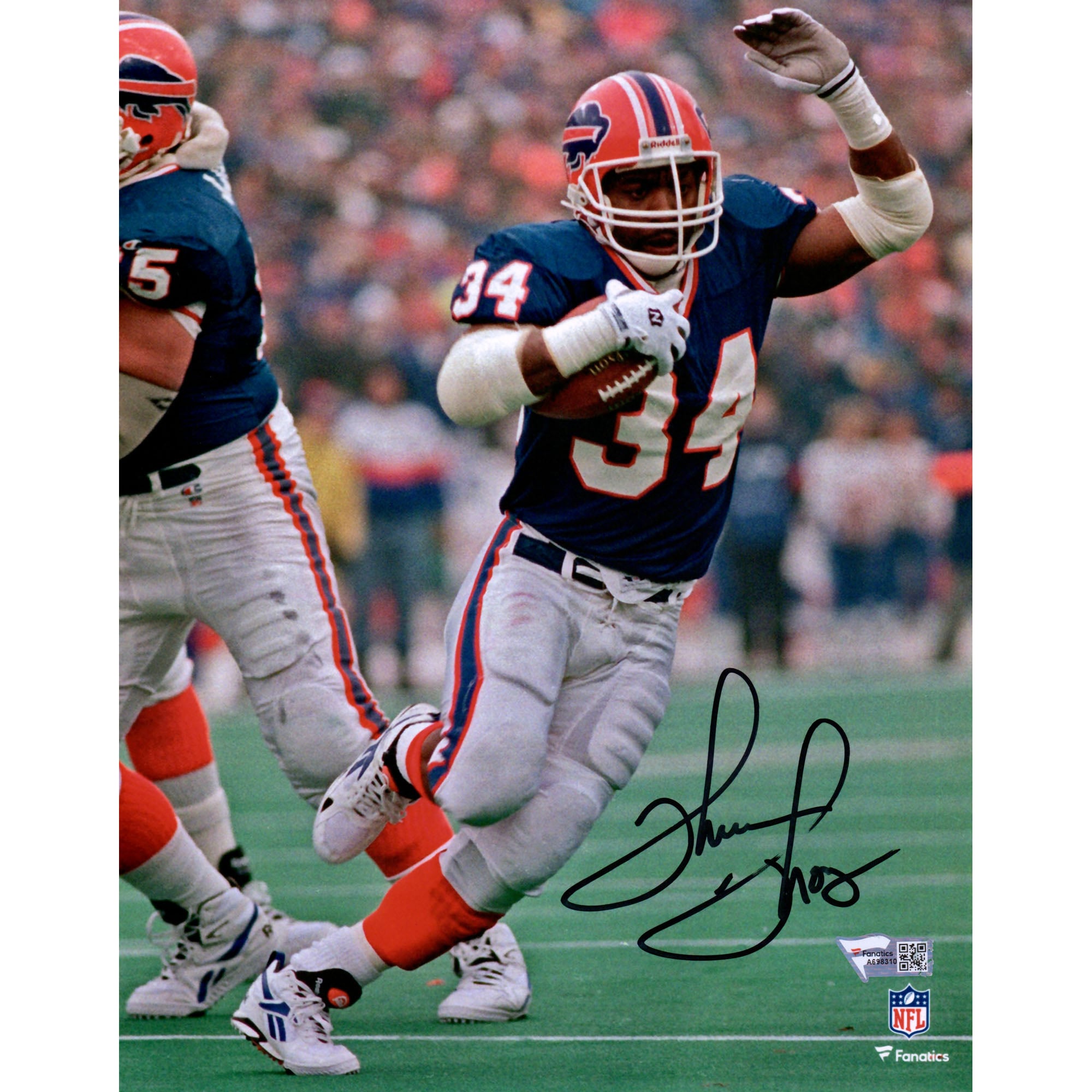 Thurman Thomas Buffalo Bills Autographed 8" x 10" Vertical Photograph