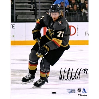 William Karlsson Vegas Golden Knights Autographed 8" x 10" Black Jersey Skating Photograph