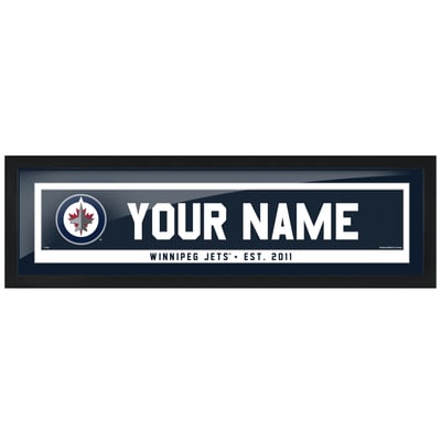 Winnipeg Jets 6'' x 22'' Personalized Name Bar Frame