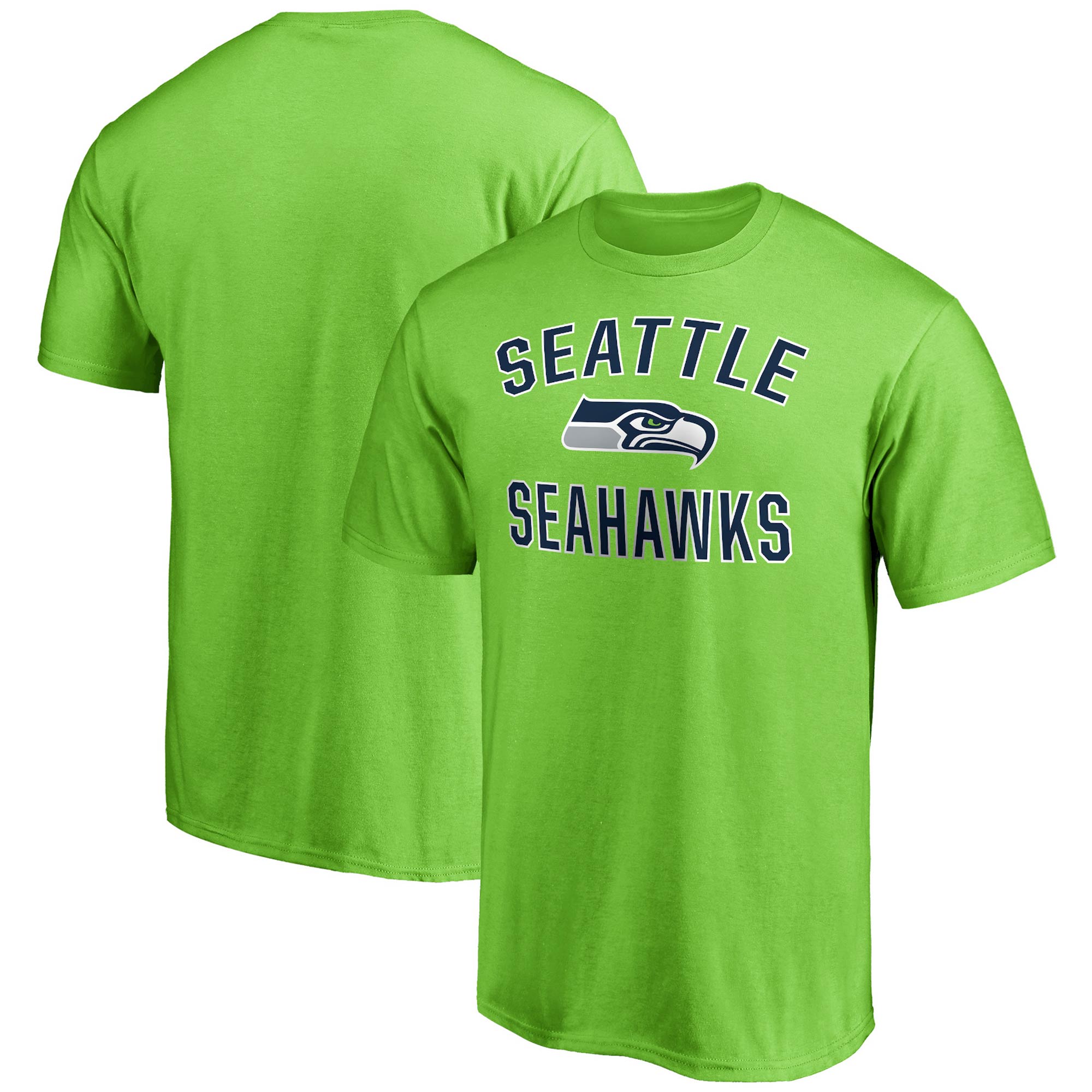 Men's Fanatics Neon Green Seattle Seahawks Victory Arch T-Shirt
