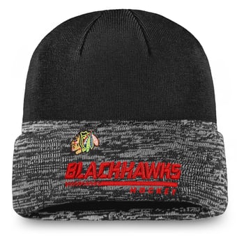 Men's Fanatics Black Chicago Blackhawks Authentic Pro Locker Room Official Graphic Cuffed Knit Hat