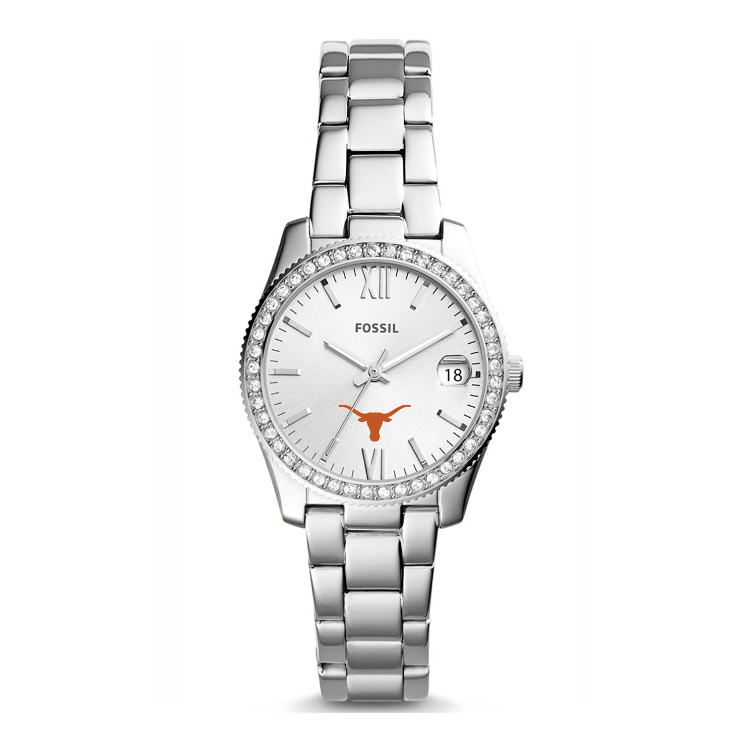Women's Fossil Texas Longhorns Scarlette Mini Three-Hand Date Watch
