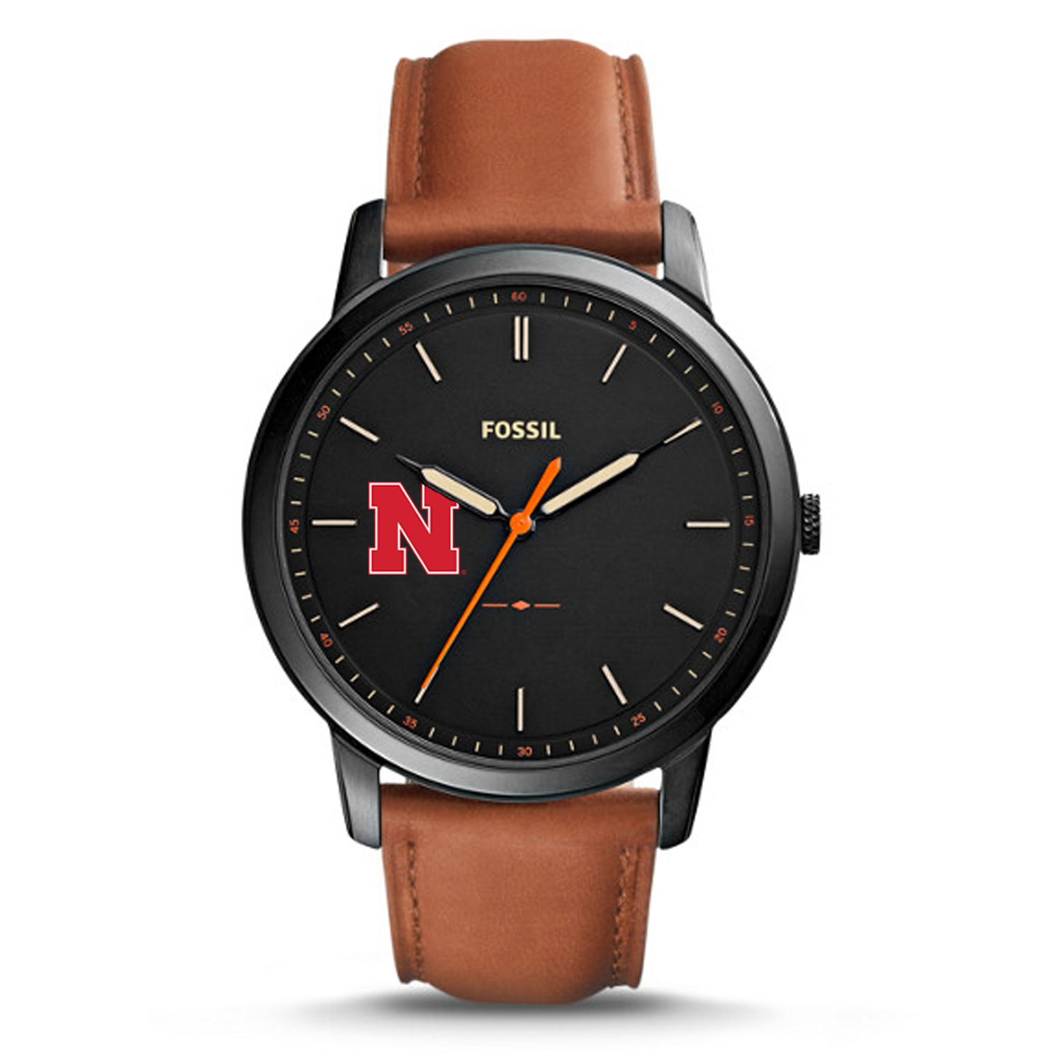Men's Fossil Nebraska Huskers The Minimalist Slim Leather Watch
