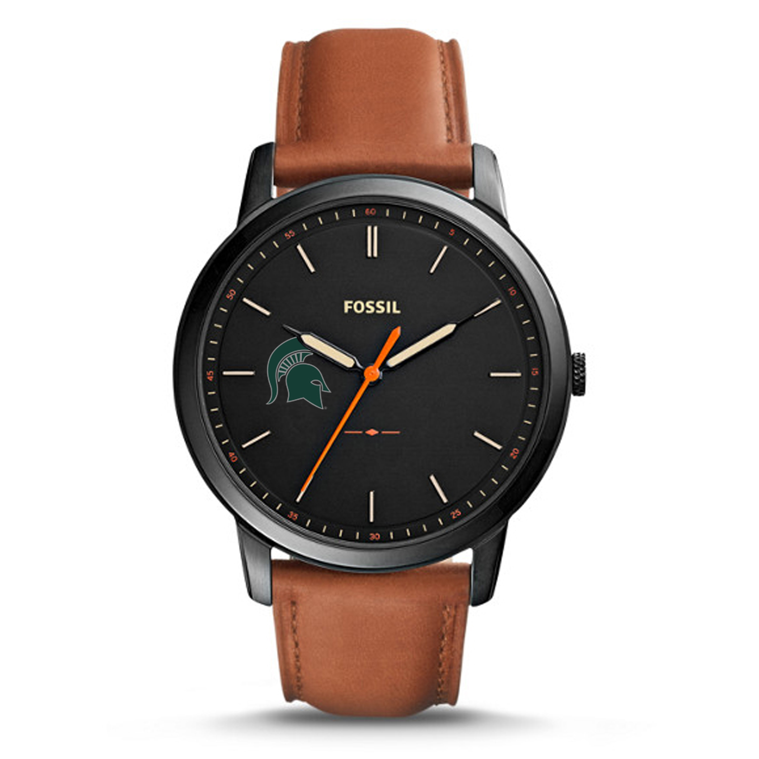 Men's Fossil Michigan State Spartans The Minimalist Slim Leather Watch