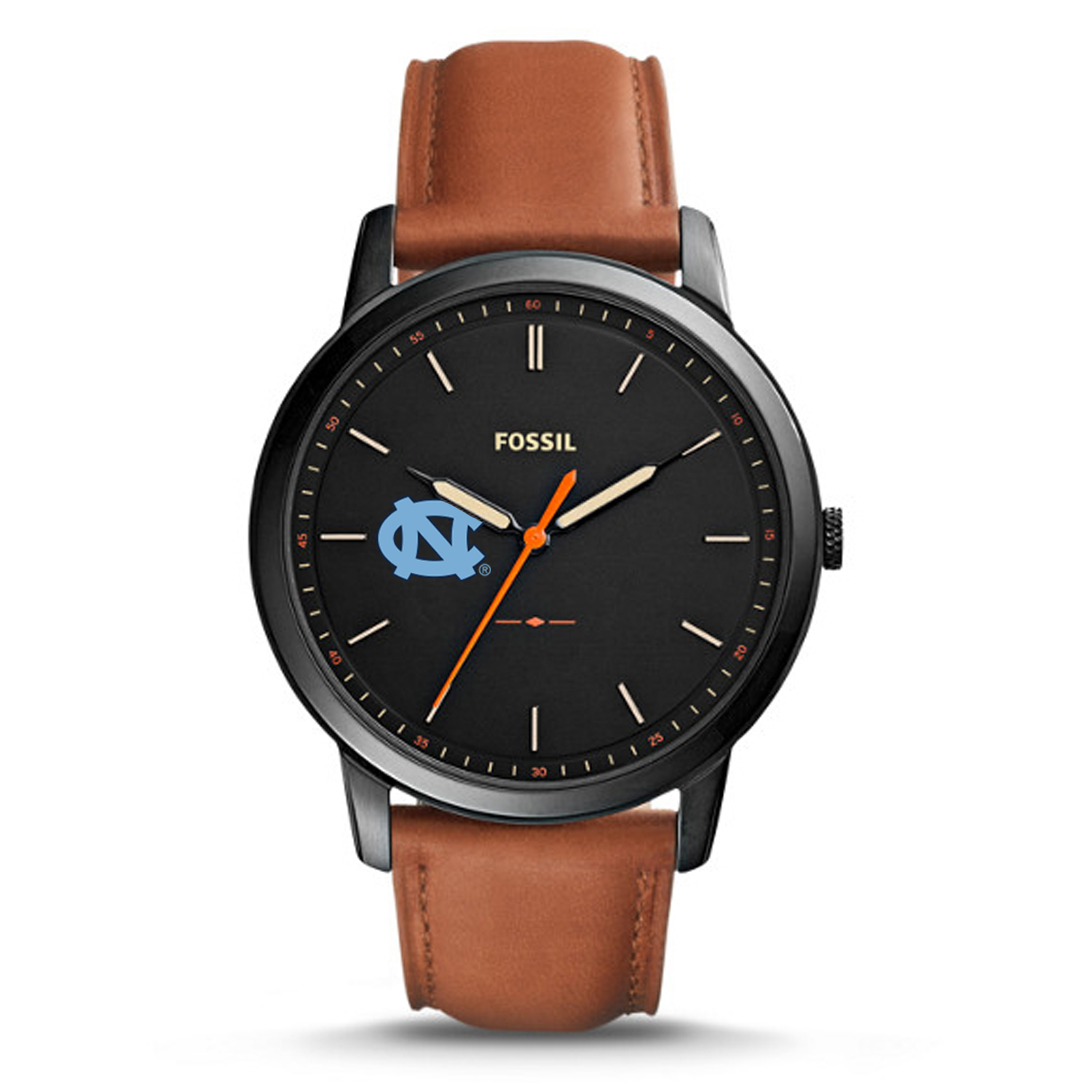 Men's Fossil North Carolina Tar Heels The Minimalist Slim Leather Watch