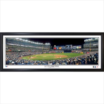 Derek Jeter New York Yankees Last At Bat at Yankee Stadium Standard Framed Panorama