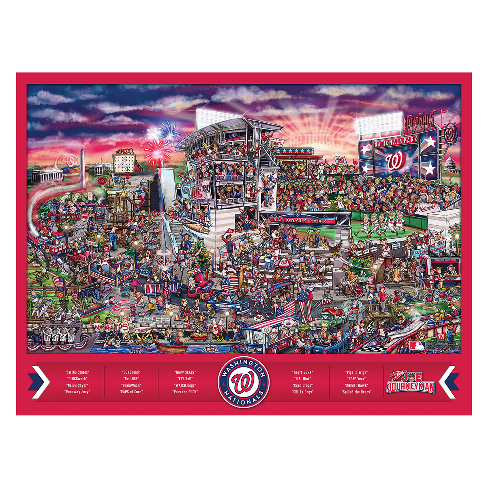 Fanpoint Washington Nationals 500-Piece Joe Journeyman Puzzle Fanpoint Washington Nationals 500-Piece Joe Journeyman Puzzle