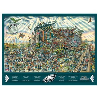 Fanpoint Philadelphia Eagles 500-Piece Joe Journeyman Puzzle