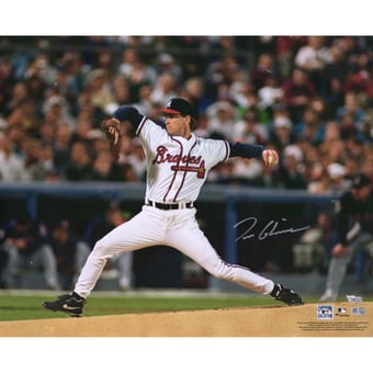 Tom Glavine Atlanta Braves Autographed 16" x 20" Hitting Photograph