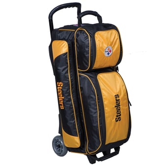 Gold Pittsburgh Steelers Triple Roller Bowling Bag