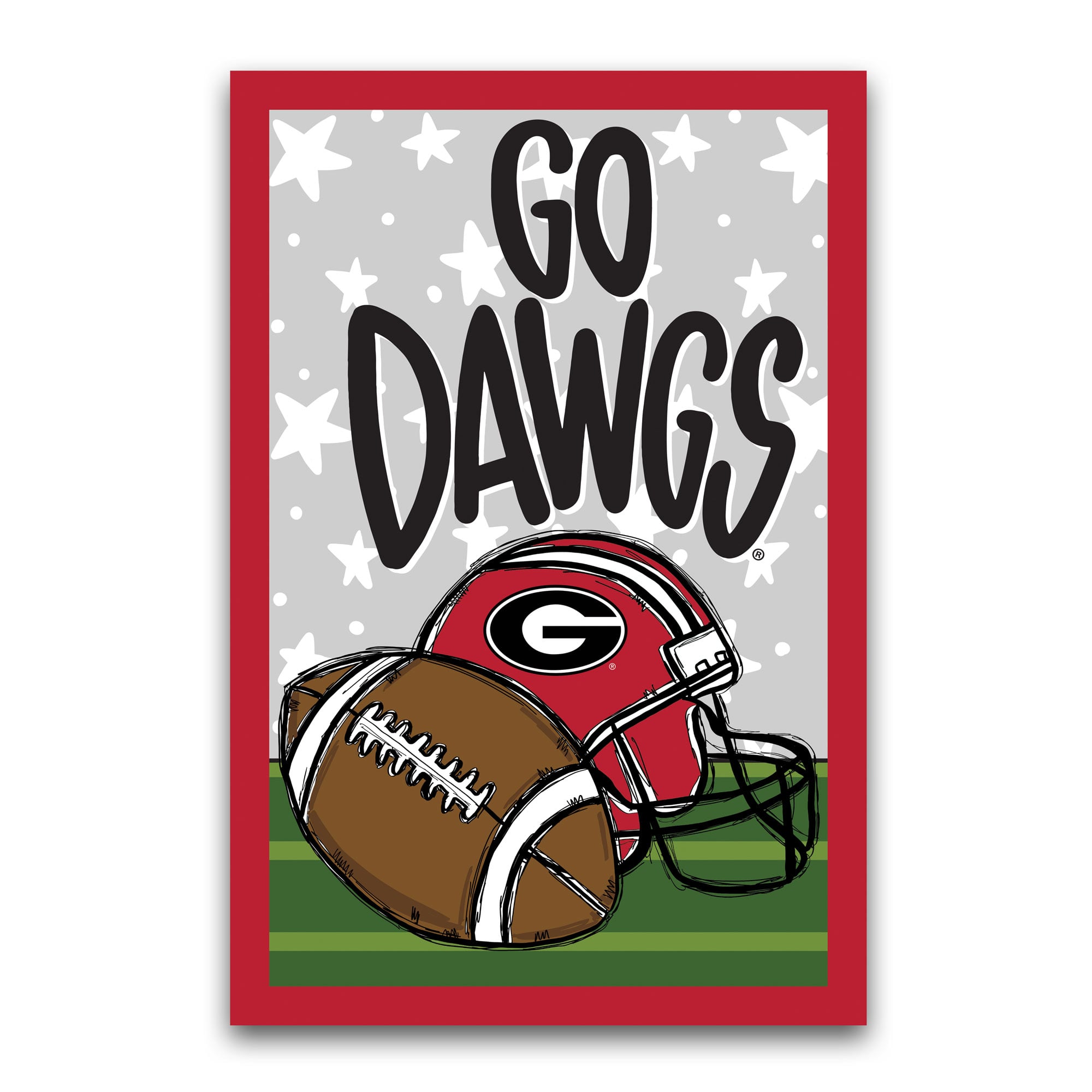 Georgia Bulldogs 12'' x 18" Team Helmet & Ball Garden Flag