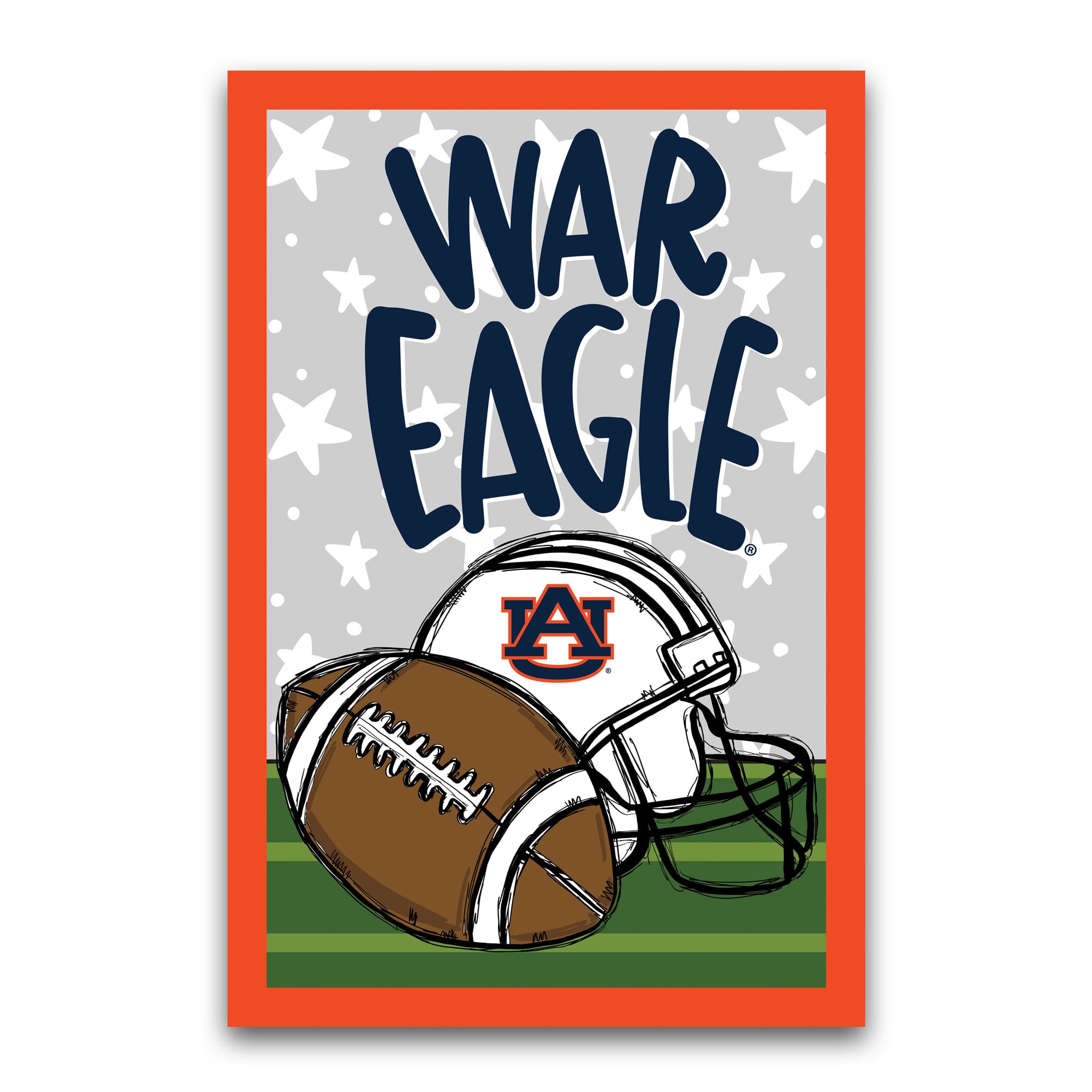 Auburn Tigers 12'' x 18" Team Helmet & Ball Garden Flag