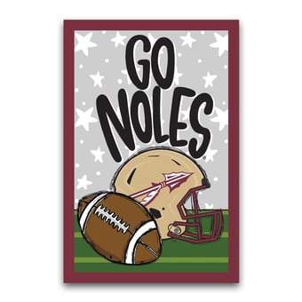 Florida State Seminoles 12'' x 18" Team Helmet & Ball Garden Flag
