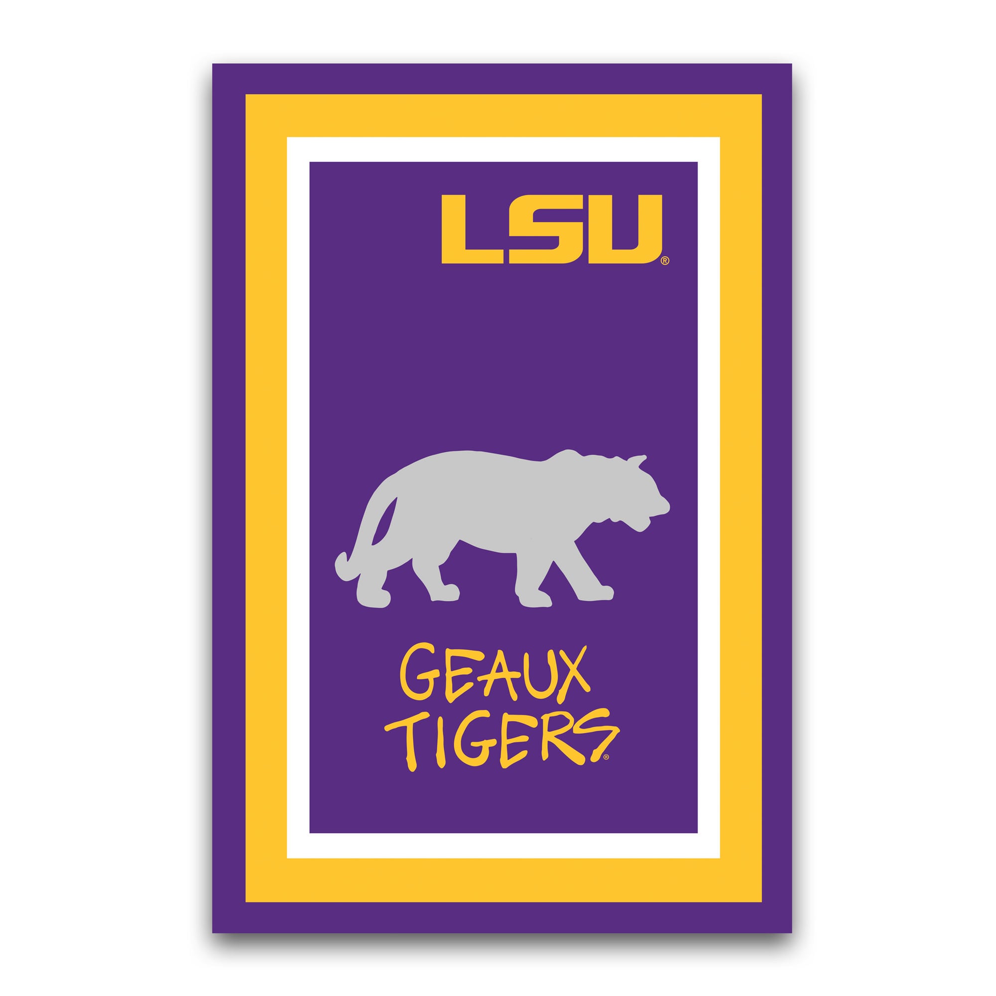 LSU Tigers Team Logo Garden Flag