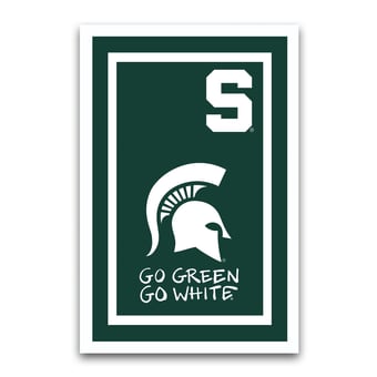 Michigan State Spartans Team Logo Garden Flag