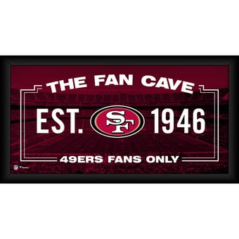 San Francisco 49ers Framed 10" x 20" Fan Cave Collage