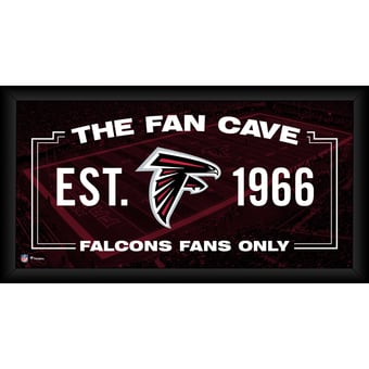 Atlanta Falcons Framed 10" x 20" Fan Cave Collage