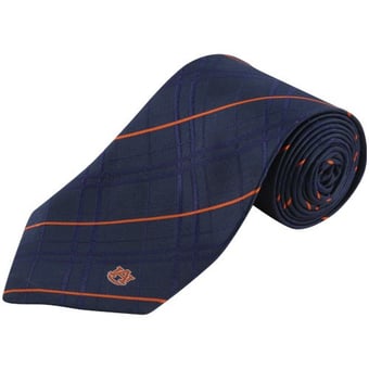 Auburn Tigers Navy Blue Oxford Woven Tie