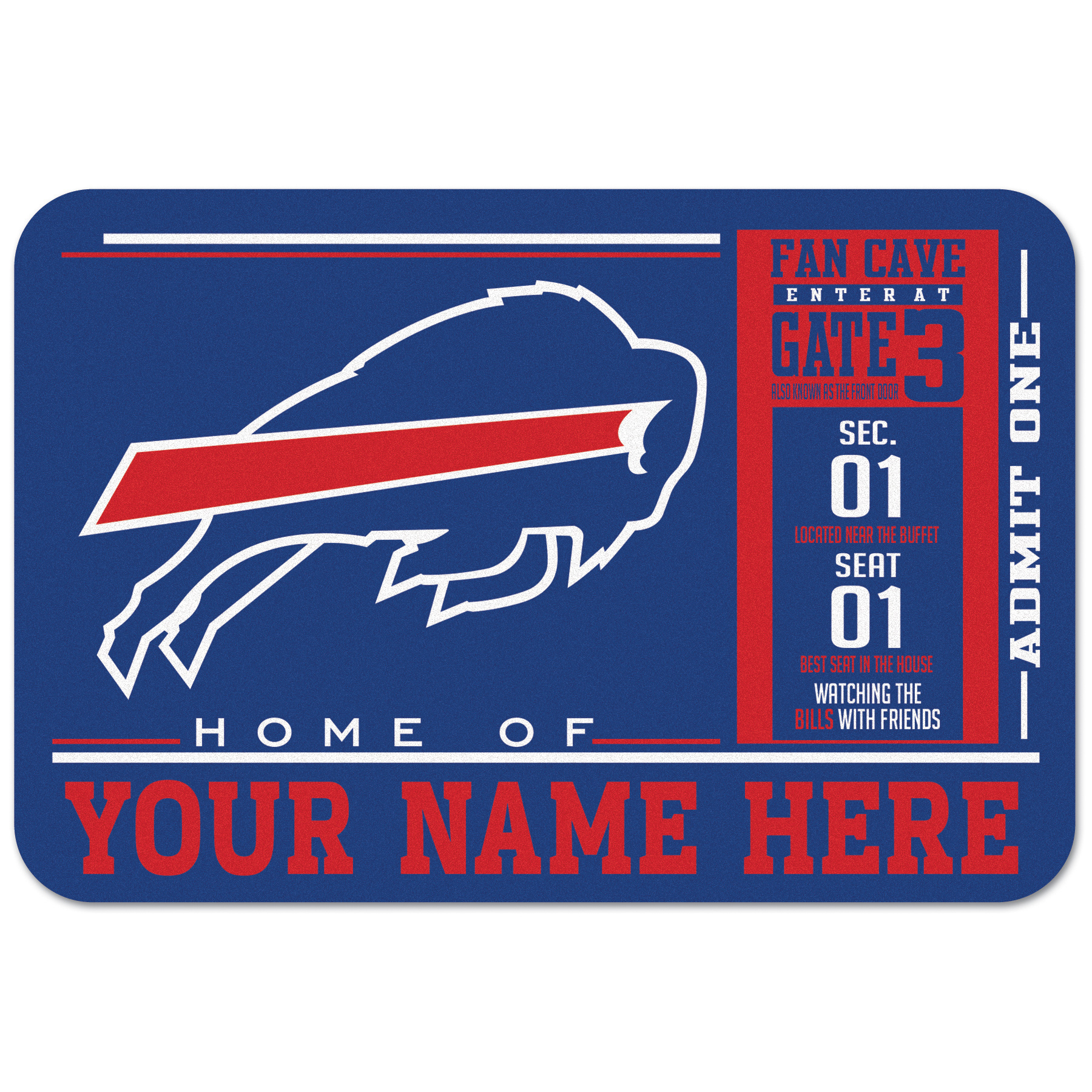 WinCraft Buffalo Bills 20'' x 30'' Personalized Floor Mat