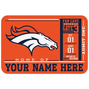 WinCraft Denver Broncos 20'' x 30'' Personalized Floor Mat