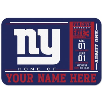 WinCraft New York Giants 20'' x 30'' Personalized Floor Mat